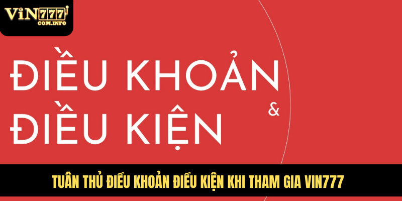 Điều Khoản Điều Kiện Quan Trọng Khi Tham Gia Cá Cược VIN777 1 Tuân thủ điều khoản điều kiện khi tham gia VIN777